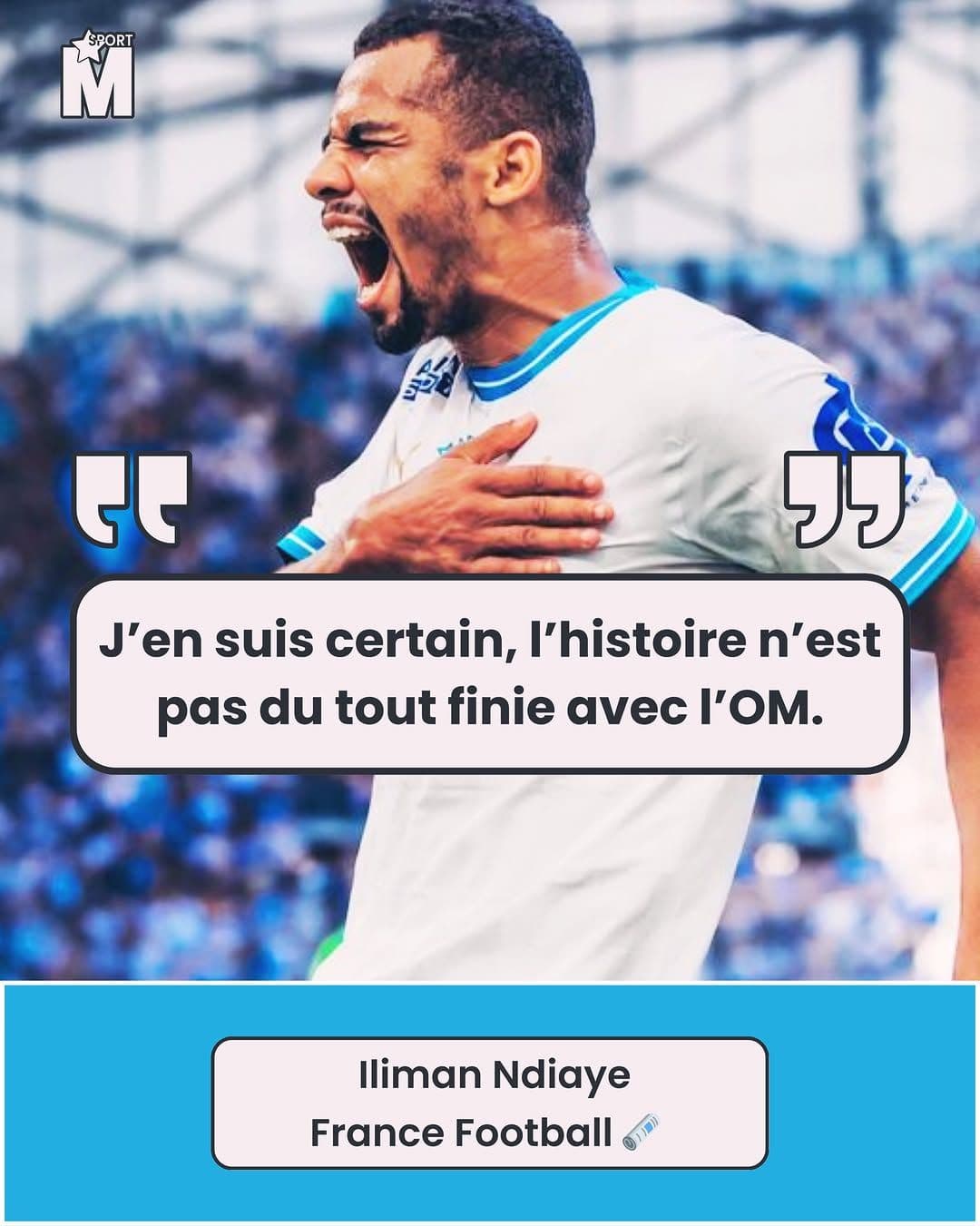 ILIMAN NDIAYE ET L’OM DESTINÉS À SE RETROUVER ? 💙🤍💫
Il est probablement...