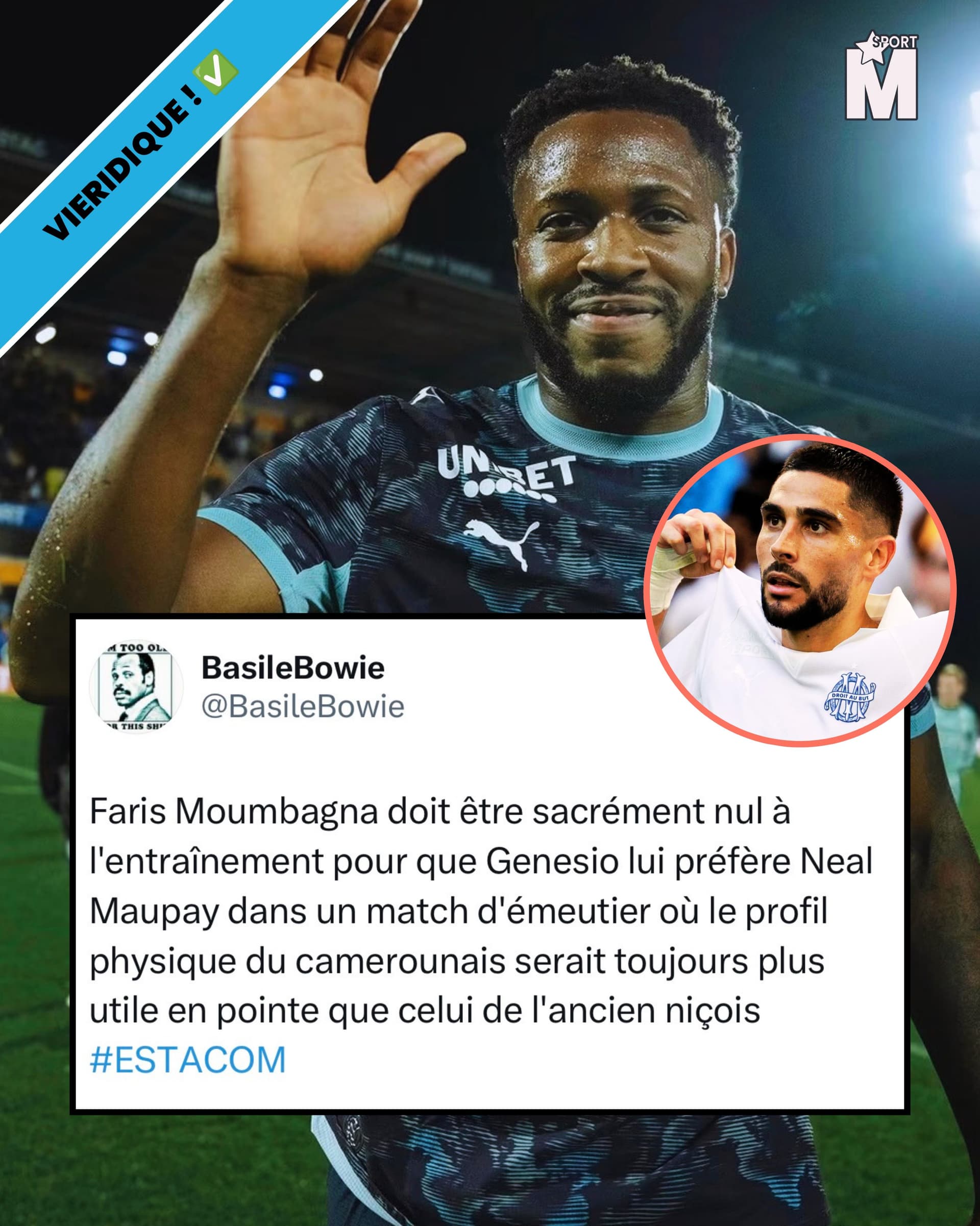 FARIS MOUMBAGNA OU NEAL MAUPAY❓⚪️🔵
Faites votre choix en commentaires 🫵
📸...
